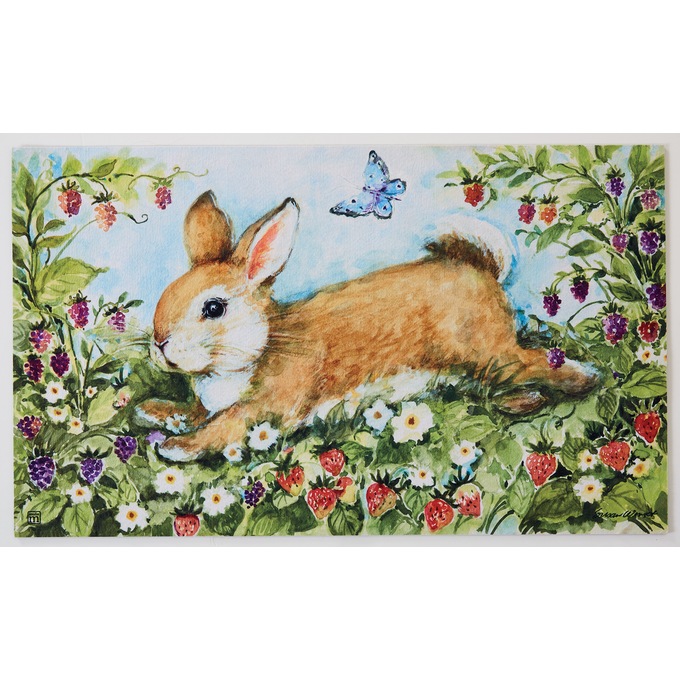 Bunny Bramble Indoor/Outdoor Mat - 18" X 30", , large