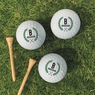 Set of 6 Personalized Laurel-Wreath Golf Balls, , large
