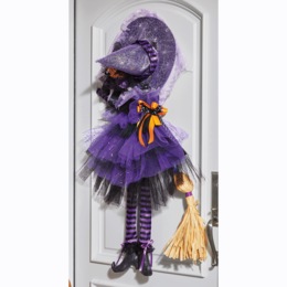 Halloween Witch Novelty Wreath, , large