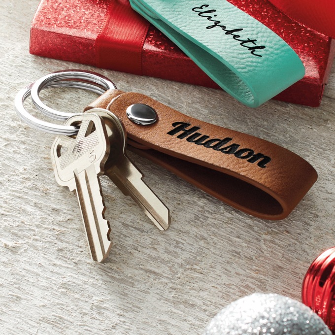 Personalized Leatherette Keychain, , large