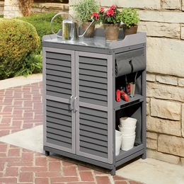 Shutter Door Potting Table &amp; Shed, , large