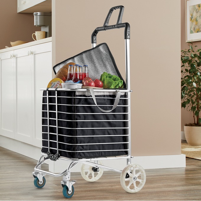 Jumbo Swivel Wheel Shopping Cart, , large