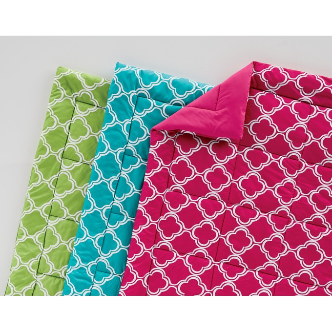 Color Connection Geo Print Reversible Microfiber Comforter Set, , large