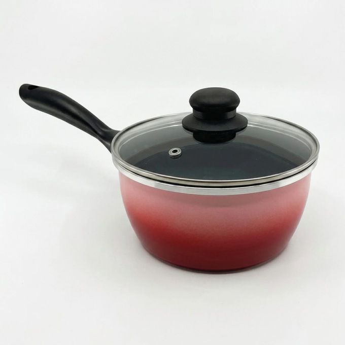 Gradient 10-Piece Aluminum Cookware Set, Red, large
