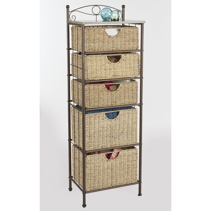 Scrollwork Tower Basket Storage Ginny S