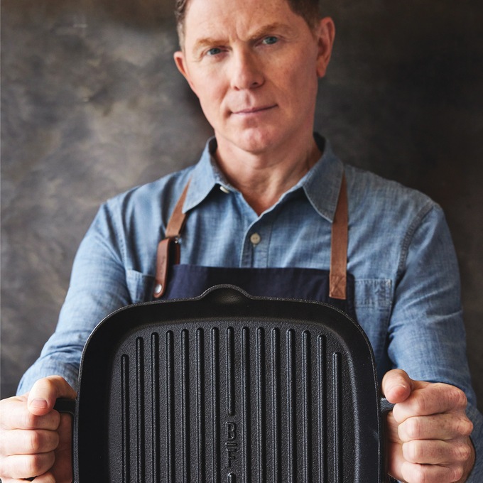 Bobby Flay by GreenPan 11" Cast Iron Square Grill Pan, , large