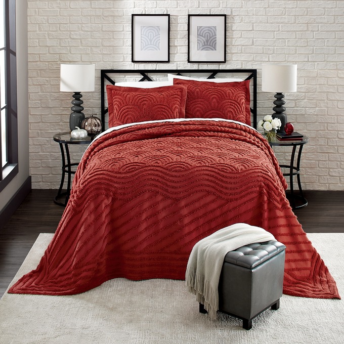 Deco Chenille Bedspread, , large
