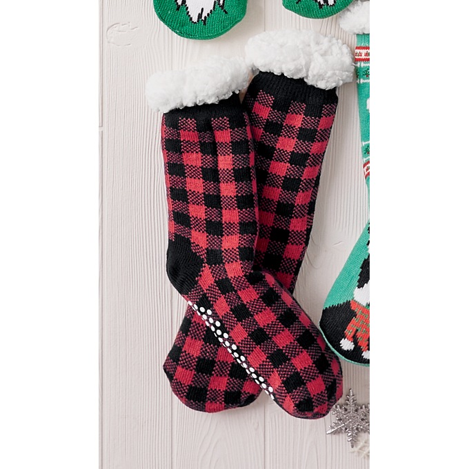 Holiday Slipper Socks, , large