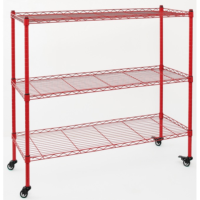 3-Tier Wide Mobile Tower Shelves, , large