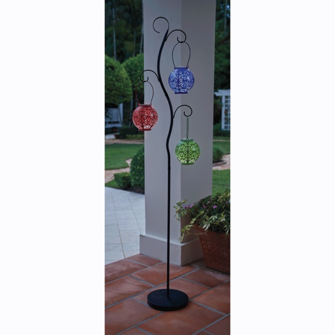 Hanging Solar Lantern with Stand, , large
