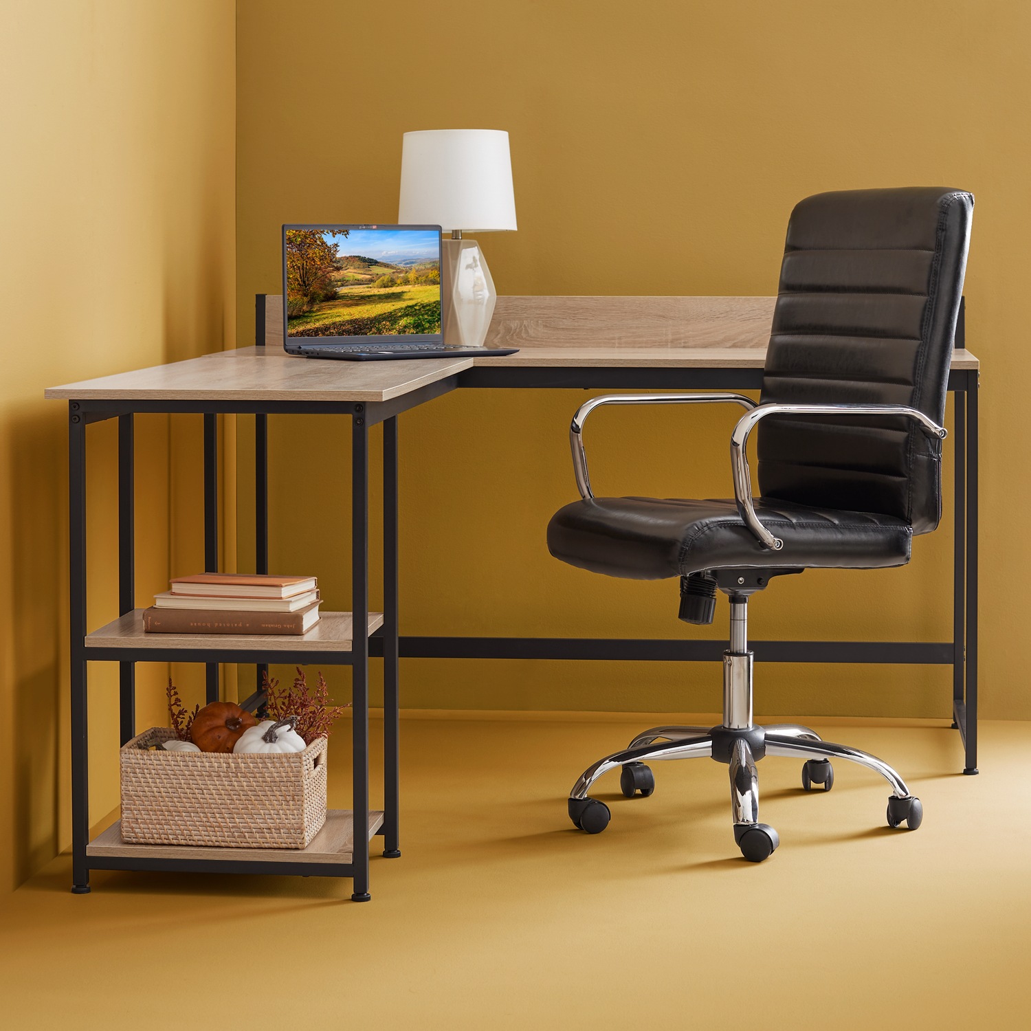 Iris l cheap shaped desk