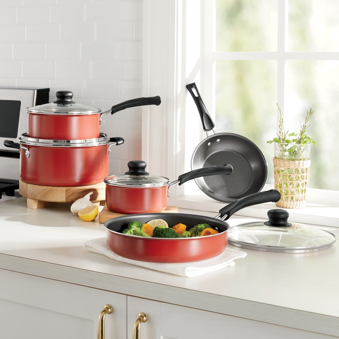 Tramontina 9-Piece Nonstick Aluminum Cookware Set, , large