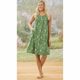 Sleeveless Woven Shift Dress, , large