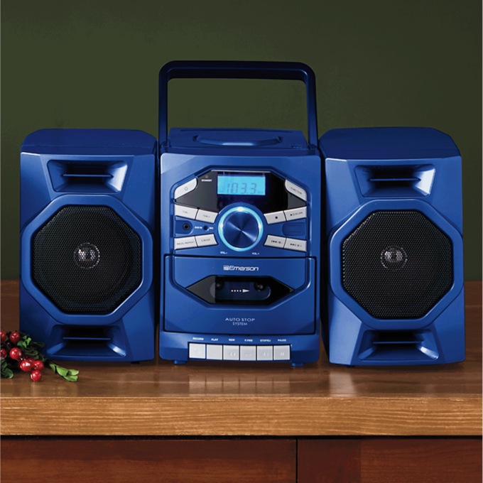 Emerson Portable CD/Cassette Stereo Boom Box, , large