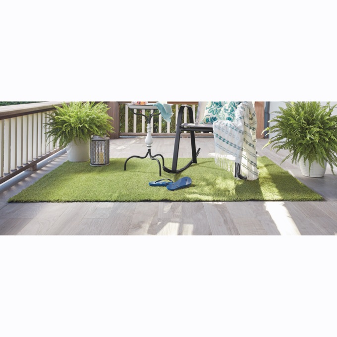 Faux Grass Indoor/Outdoor Rug - 5' x 7', , large