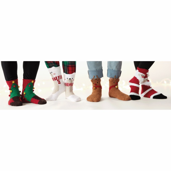 4-Pack of Holiday Socks, , large
