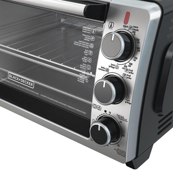 BLACK+DECKER 6-Slice Convection Toaster Oven, Stainless Steel, large