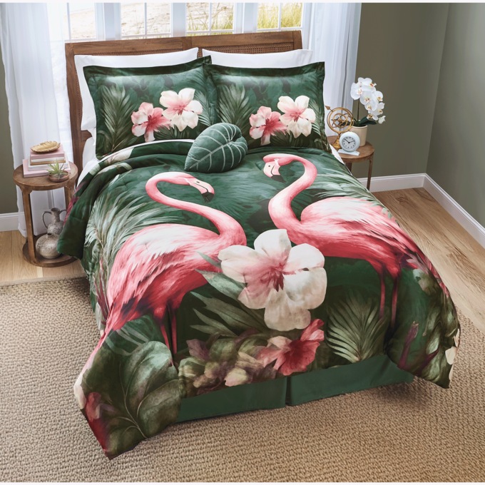 Flamingo Comforter Set, , large
