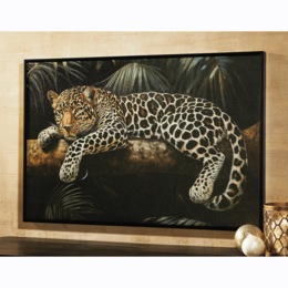 Gold Foil Big Cat Wall Art, , large