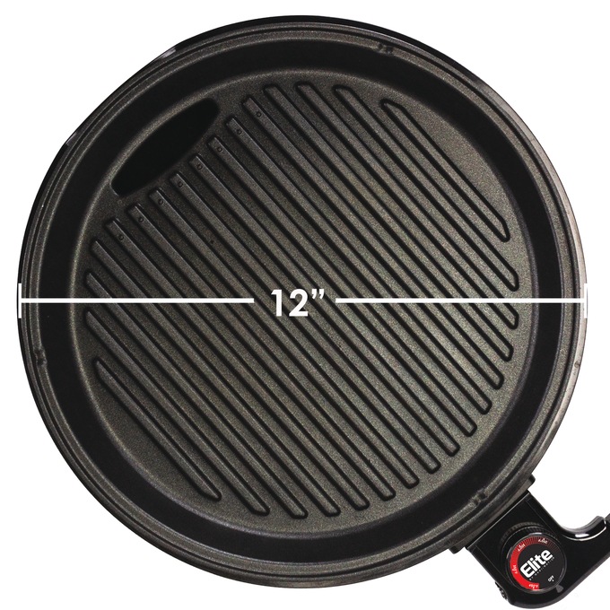 Elite Gourmet 12" Stainless Steel Indoor Grill, , large