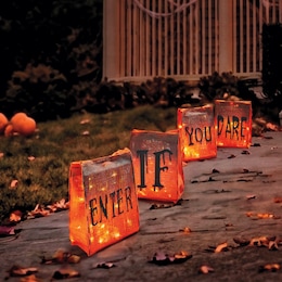 Set of 4 Enter If You Dare Luminaries, , large
