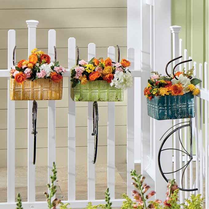 Bike Basket Wall Planter, , large