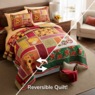 Reversible Holiday Quilt, Multi, large