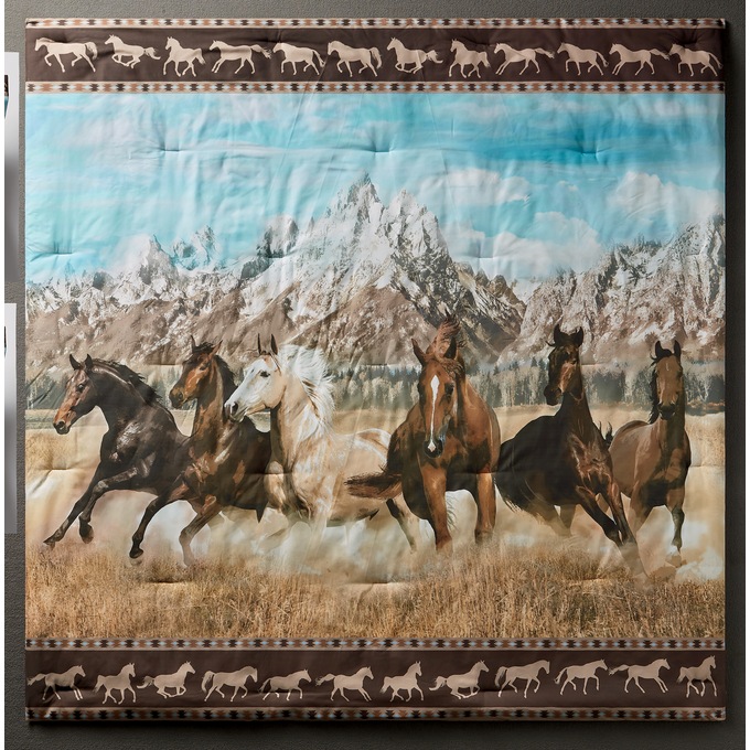 Wild Horses Comforter Set, , large