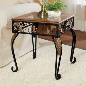Fleur-De-Lis End Table, , large