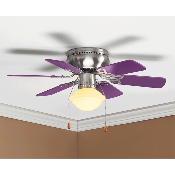 30" Ceiling Fan, Purple, large