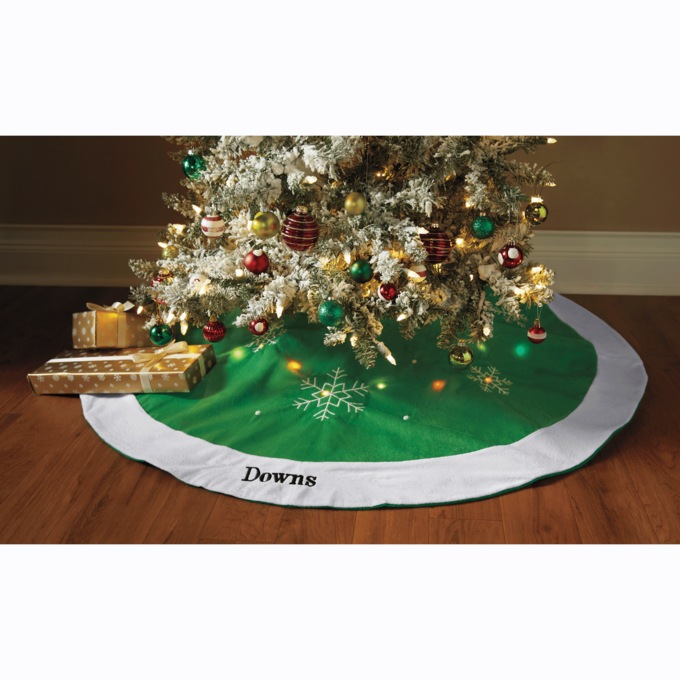 Lit Snowflake Tree Skirt, , large