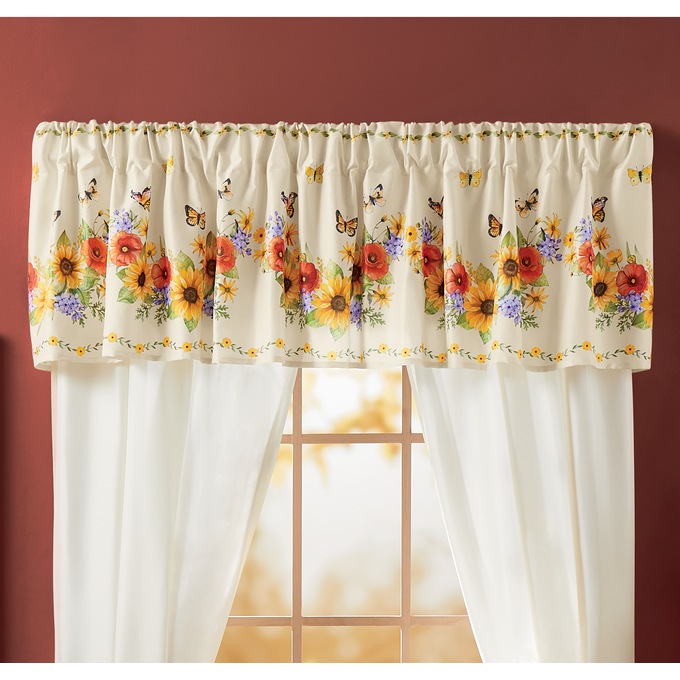 Harvest Floral Valance, , large