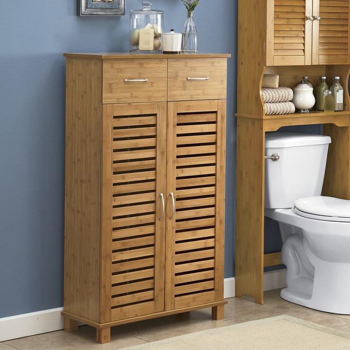 Bamboo 2025 towel cabinet