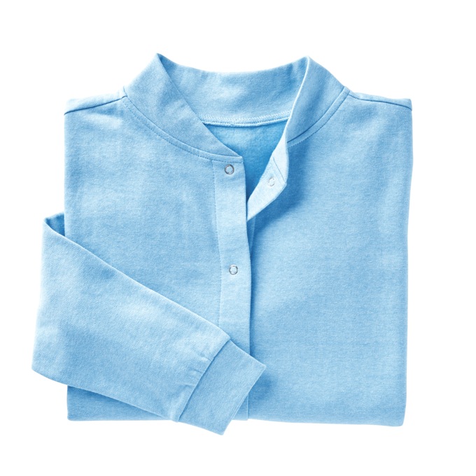 Snap-Front Cotton-Blend Women's Cardigan, , large