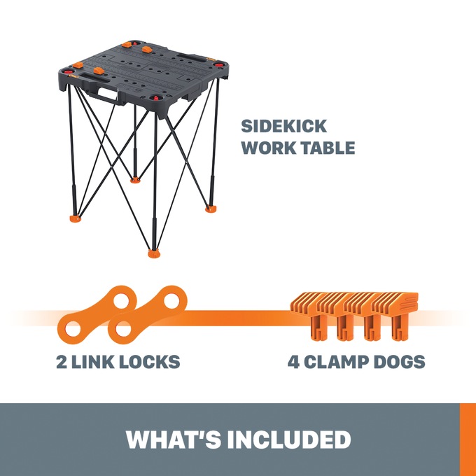 Worx Sidekick Folding Work Table, , large