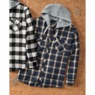 Men's Cotton Flannel with Fleece Hoodie, , large
