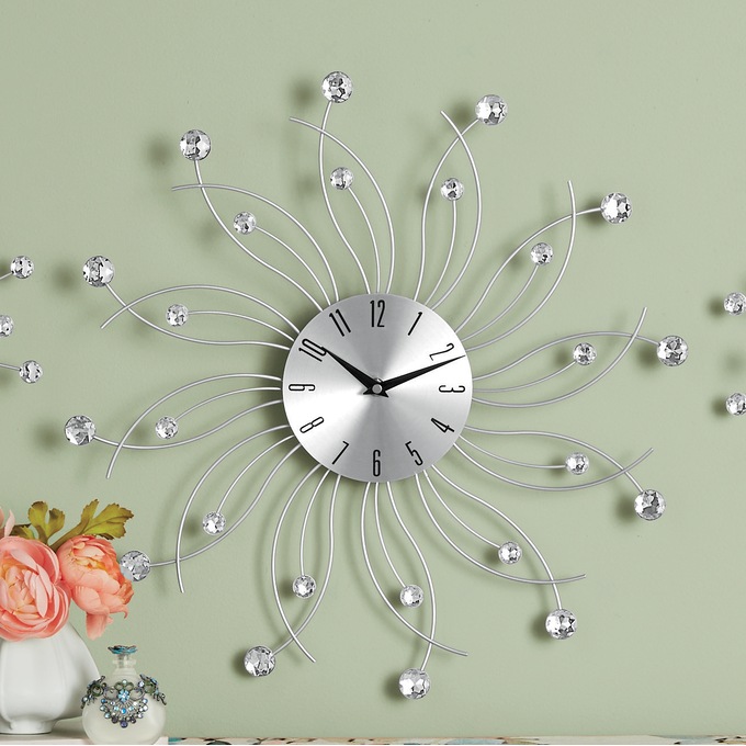 Gem Sparkle Wall Clock, , large