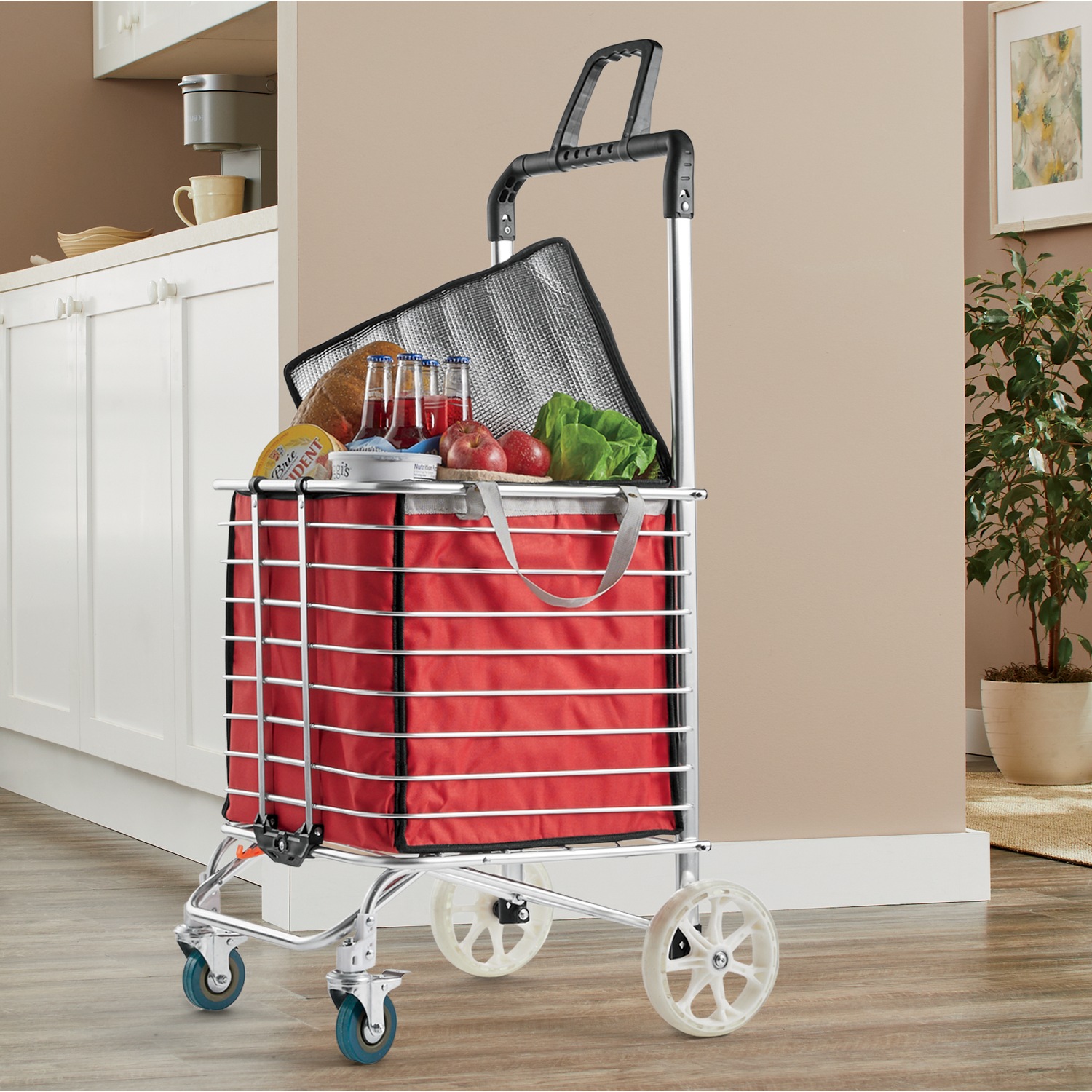 Jumbo Swivel Wheel Shopping Cart Ginny's
