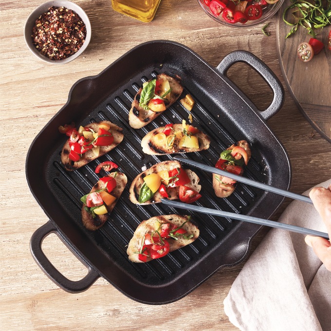 Bobby Flay by GreenPan 11" Cast Iron Square Grill Pan, , large