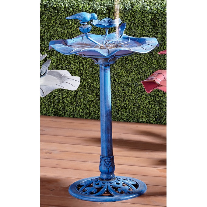 Birdbath Fountain with Bird, , large