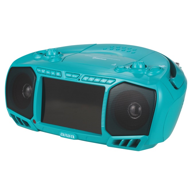 Aiwa Portable 7" Screen DVD Boom Box with Bluetooth, , large
