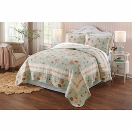 Antique Rose 3-Piece Quilt Set, , large