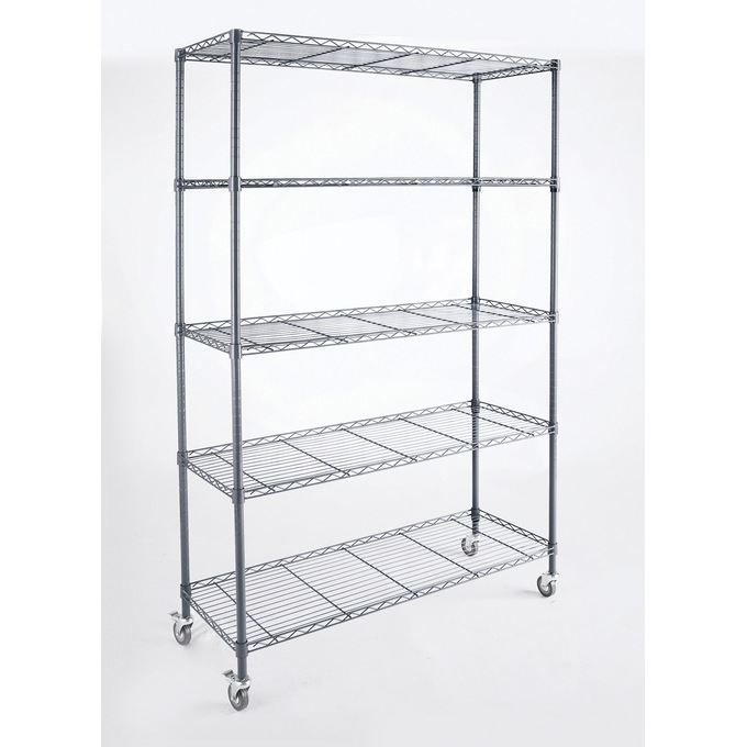 5Shelf Wide Metal Rolling Rack Ginny's