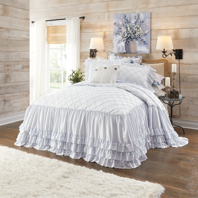 Josie Skirted Bedspread and Sham, , large