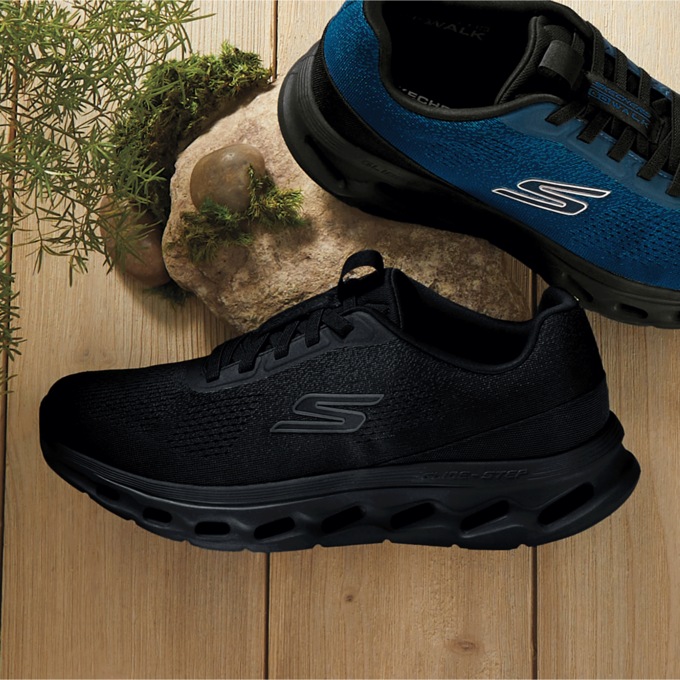 Skechers Go Walk Glide Step 2.0 Vic Shoe with No-Tie Laces and Platform, , large