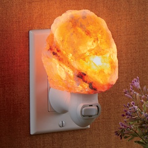 Amber Himalayan Salt Night-Light, , large