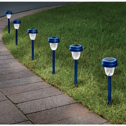 6-Piece Solar Stake Light Set, , large