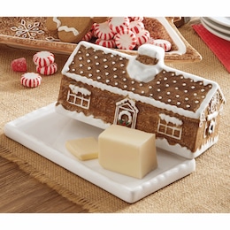 Martha Stewart Gingerbread Butter Dish, , large