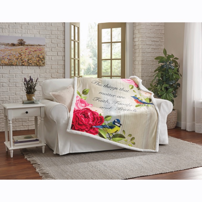 Ultra-Soft Patterned Novelty Sherpa Throw, , large