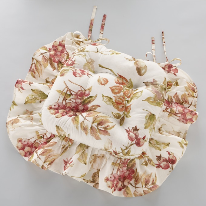 Harper Ruffled Chair Cushion, , large